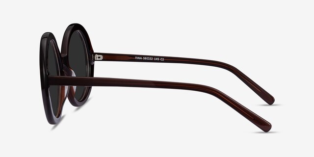 Tina Coffee AcetateSunglass Frames from EyeBuyDirect, Side View