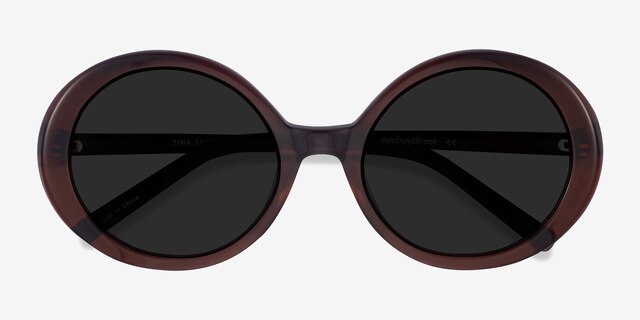Tina Coffee AcetateSunglass Frames from EyeBuyDirect, Closed View