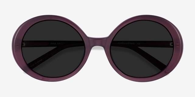 Tina Purple AcetateSunglass Frames from EyeBuyDirect, Closed View
