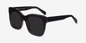 Claudette Dark Coffee AcétateSoleil de Lunette de vue d'EyeBuyDirect, Vue d'Angle