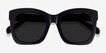 Claudette Dark Coffee AcetateSunglass Frames from EyeBuyDirect, Closed View