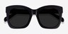 Claudette Dark Coffee AcétateSoleil de Lunette de vue d'EyeBuyDirect, Vue Rapprochée
