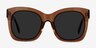 Claudette Clear Brown AcetateSunglass Frames from EyeBuyDirect, Front View