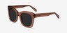 Claudette Clear Brown AcetateSunglass Frames from EyeBuyDirect, Angle View