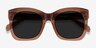 Claudette Clear Brown AcetateSunglass Frames from EyeBuyDirect, Closed View