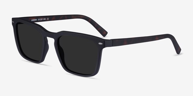 Lagoon Basalt & Warm Tortoise Eco-friendlySunglass Frames from EyeBuyDirect, Angle View