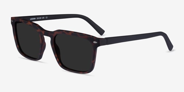 Lagoon Warm Tortoise & Basalt Eco-friendlySunglass Frames from EyeBuyDirect, Angle View