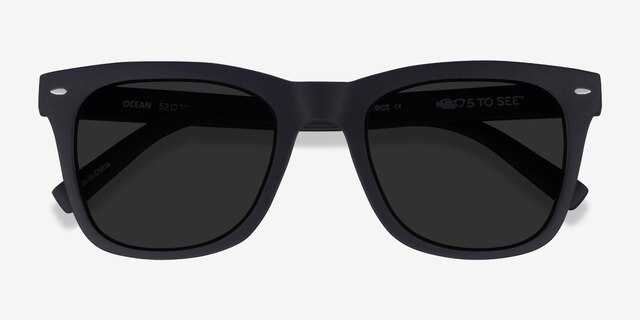Ocean Basalt PlasticSunglass Frames from EyeBuyDirect, Closed View