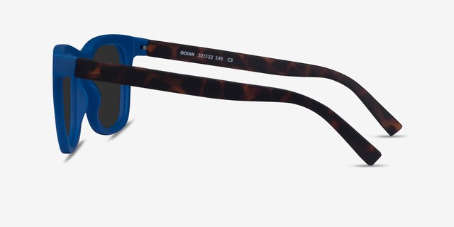 Ocean Atlantic Blue & Warm Tortoise PlasticSunglass Frames from EyeBuyDirect, Side View