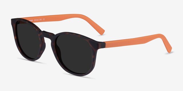 Dune Warm Tortoise & Coral PlasticSunglass Frames from EyeBuyDirect, Angle View