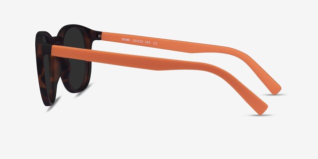 Dune Warm Tortoise & Coral PlasticSunglass Frames from EyeBuyDirect, Side View
