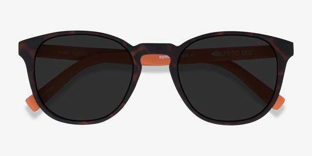Dune Warm Tortoise & Coral PlasticSunglass Frames from EyeBuyDirect, Closed View