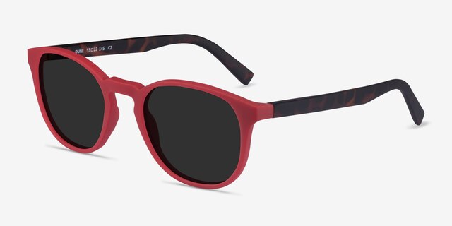 Dune Crimson & Warm Tortoise Eco-friendlySunglass Frames from EyeBuyDirect, Angle View