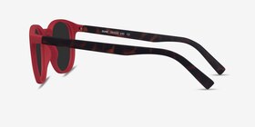 Dune Crimson & Warm Tortoise Plastique Soleil de Lunette de vue d'EyeBuyDirect, Vue de Côté