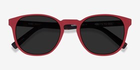 Dune Crimson & Warm Tortoise Plastique Soleil de Lunette de vue d'EyeBuyDirect, Vue Rapprochée