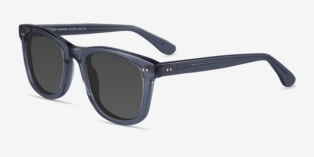 Nevada Clear Gray AcetateSunglass Frames from EyeBuyDirect, Angle View