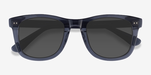 Nevada Clear Gray AcetateSunglass Frames from EyeBuyDirect, Closed View