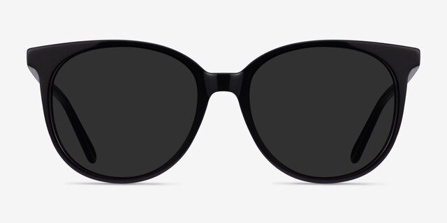 Sun Bardot Black AcetateSunglass Frames from EyeBuyDirect, Front View