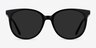 Sun Bardot Black AcetateSunglass Frames from EyeBuyDirect, Front View