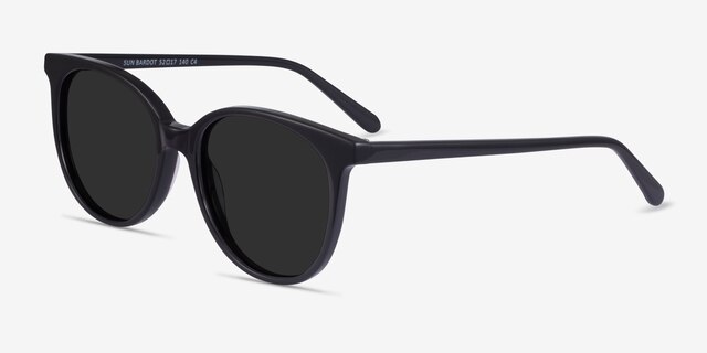 Sun Bardot Black AcetateSunglass Frames from EyeBuyDirect, Angle View