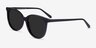 Sun Bardot Black AcetateSunglass Frames from EyeBuyDirect, Angle View