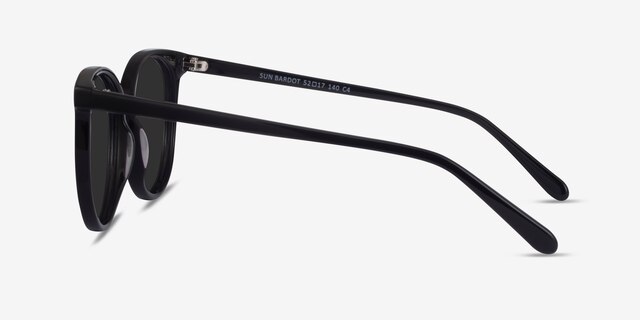 Sun Bardot Black AcetateSunglass Frames from EyeBuyDirect, Side View