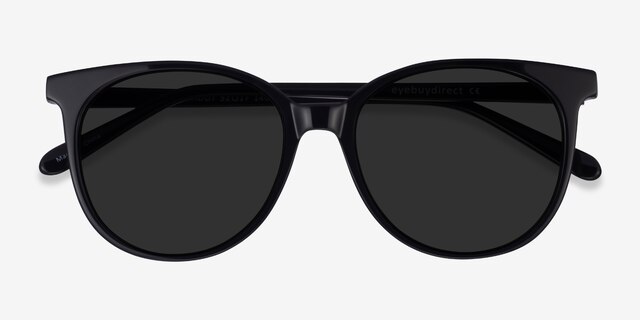 Sun Bardot Black AcetateSunglass Frames from EyeBuyDirect, Closed View