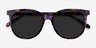 Sun Bardot Floral Tortoise AcetateSunglass Frames from EyeBuyDirect, Closed View