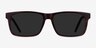 Sun Sydney Brown Striped AcetateSunglass Frames from EyeBuyDirect, Front View