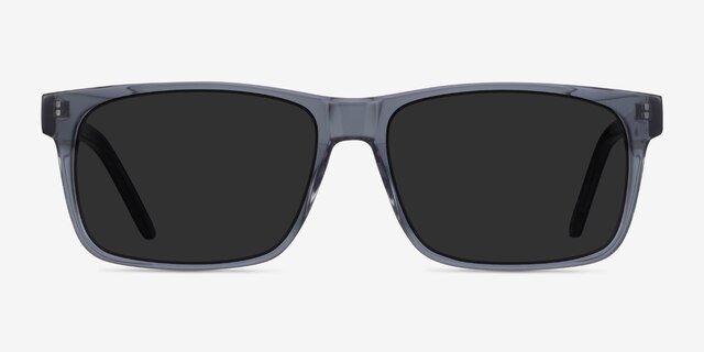 Sun Sydney Clear Gray AcetateSunglass Frames from EyeBuyDirect, Front View
