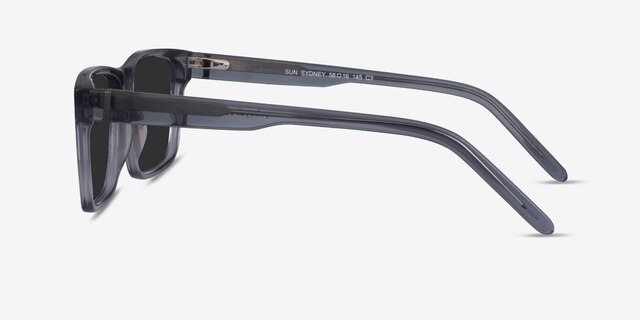 Sun Sydney Clear Gray AcetateSunglass Frames from EyeBuyDirect, Side View