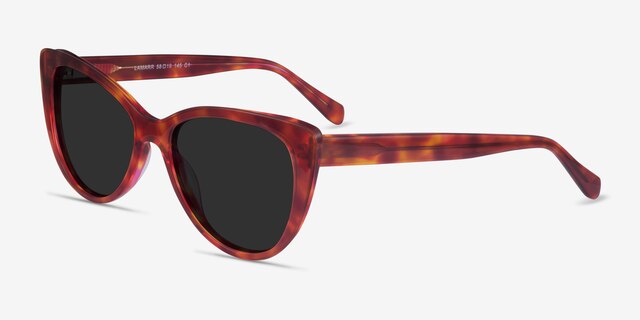 Lamarr Tortoise AcetateSunglass Frames from EyeBuyDirect, Angle View