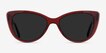 Lamarr Clear Red AcetateSunglass Frames from EyeBuyDirect, Front View