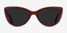Lamarr Clear Red AcetateSunglass Frames from EyeBuyDirect, Front View