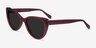 Lamarr Clear Red AcetateSunglass Frames from EyeBuyDirect, Angle View