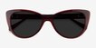 Lamarr Clear Red AcetateSunglass Frames from EyeBuyDirect, Closed View