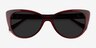 Lamarr Clear Red AcetateSunglass Frames from EyeBuyDirect, Closed View