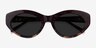Fabulous Striped Tortoise AcetateSunglass Frames from EyeBuyDirect, Closed View