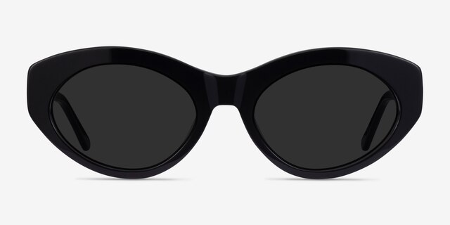 Fabulous Black AcetateSunglass Frames from EyeBuyDirect, Front View