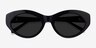 Fabulous Black AcetateSunglass Frames from EyeBuyDirect, Closed View