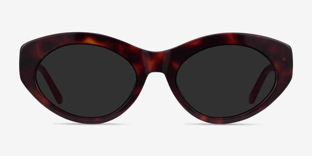Fabulous Tortoise & Red AcetateSunglass Frames from EyeBuyDirect, Front View