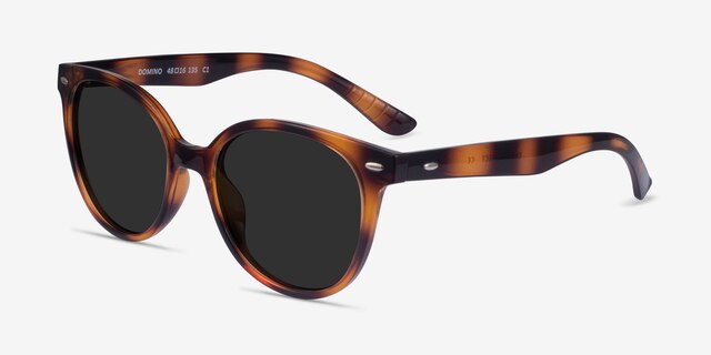 Domino Tortoise PlasticSunglass Frames from EyeBuyDirect, Angle View