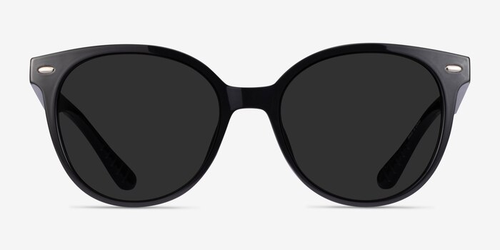 Domino Black Plastic Sunglass Frames from EyeBuyDirect