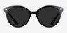 Domino Black PlasticSunglass Frames from EyeBuyDirect, Front View