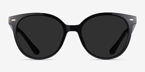 Domino Black Plastic Sunglass Frames