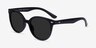 Domino Black PlasticSunglass Frames from EyeBuyDirect, Angle View