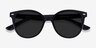 Domino Black PlasticSunglass Frames from EyeBuyDirect, Closed View
