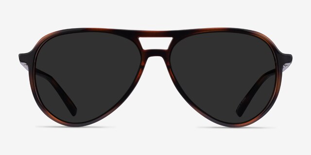 Volcano Tortoise PlasticSunglass Frames from EyeBuyDirect, Front View