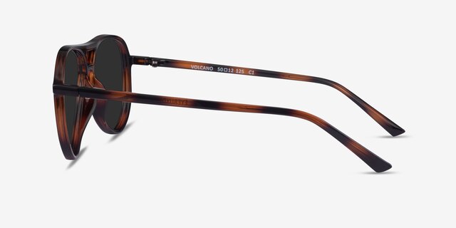 Volcano Tortoise PlasticSunglass Frames from EyeBuyDirect, Side View