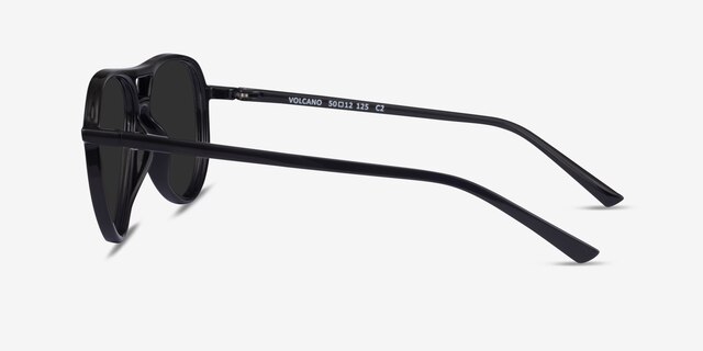 Volcano Black PlasticSunglass Frames from EyeBuyDirect, Side View